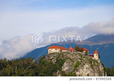 Medieval Bled castle above Lake Bled in Slovenia. 67940588