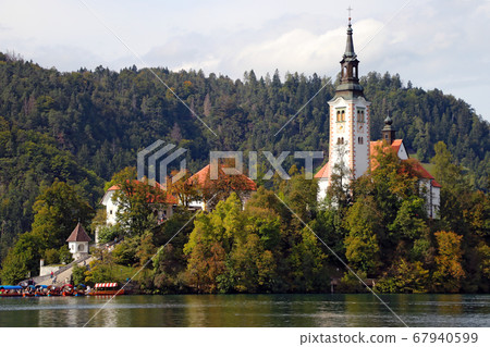 Beautiful view of Lake Bled with the Pilgrimage 67940599