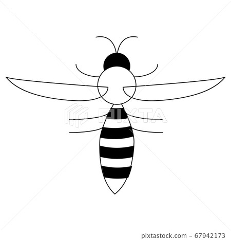 Bee logo vector icon illustration, flying wasp 67942173