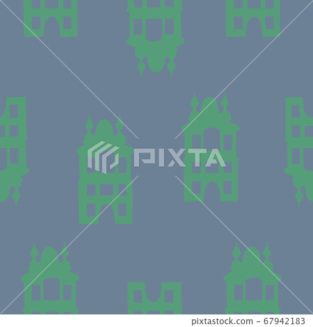 Seamless vector pattern with house symbol on a... - Stock Illustration ...