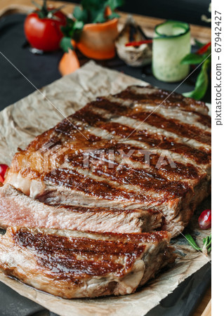 A close up of steak new york A close up of steak new york 67942427