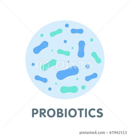 Probiotics bacteria logo design. Healthy nutrition ingredient for therapeutic. 67942513