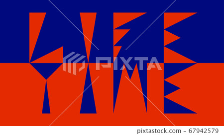 LIFE TIME written with triangle shapes only LIFE TIME written with triangle shapes only 67942579