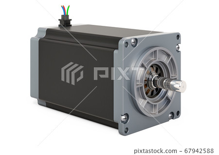 Stepper motor, 3D rendering 67942588