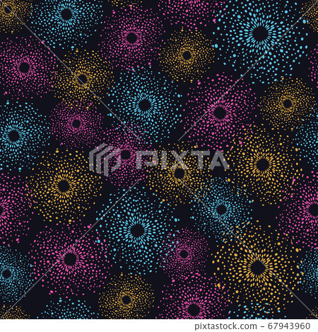 Seamless pattern with abstract fireworks. Seamless pattern with abstract fireworks. 67943960