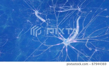 3d render brain neurons with synapses and axons - Stock Illustration ...
