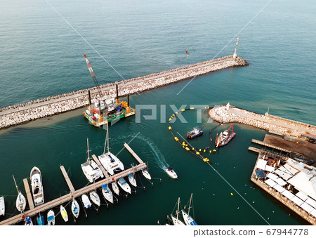 Top view of the marina in Ashkelon Top view of the marina in Ashkelon 67944778