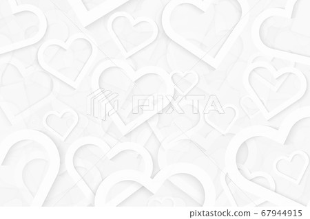 Valentine hearts background in white color. Valentine hearts background in white color. 67944915