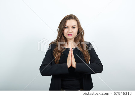 Religious Female Puts Hands Together, Prays. Spirituality,People's Faith In God Religious Female Puts Hands Together, Prays. Spirituality,People's Faith In God 67946313