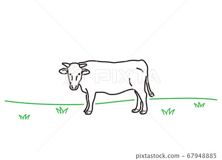 New Year's card beef and grass postcard template 67948885