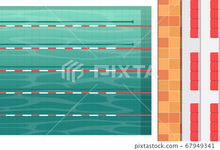 Swimming Pool Top View Holiday Healthy Sport Swimming Pool Top View Holiday Healthy Sport 67949341