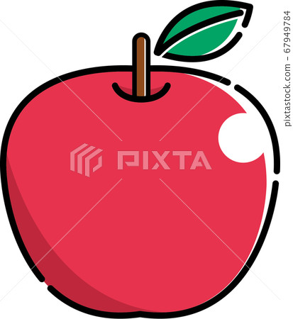 Simple apple illustration - Stock Illustration [67949784] - PIXTA