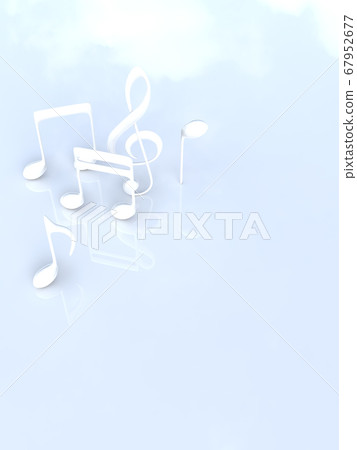 3DCG illustration design of a three-dimensional, rounded white note image background 67952677