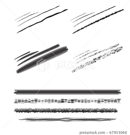 Set pencil brushes. Pencil strokes. Vector element Set pencil brushes. Pencil strokes. Vector element 67953068