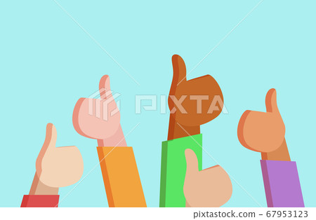 Vector flat illustration of human hands different 67953123