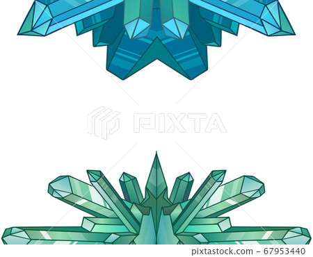 Design elements of cartoon crystals and minerals. Vector elements 67953440