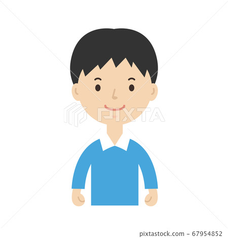 一個男孩男性上半身的插圖 插圖素材 圖庫