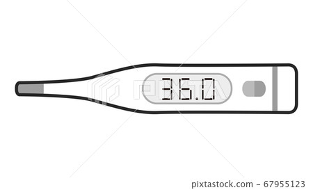 溫度計的圖示36.0℃常溫黑白單調 溫度計的圖示36.0℃常溫黑白單調 67955123