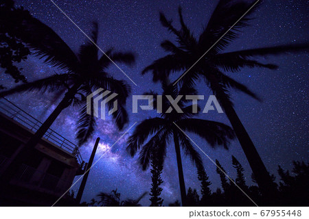 Okinawa Yaeyama milky way night view milky way starry sky starry galaxy night sky constellation nebula astronomical observation astronomical object 67955448