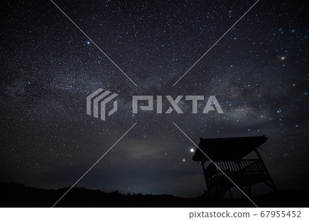 沖繩八重山銀河夜景銀河繁星點點的天空繁星點點的星系夜空星座星雲天文觀測天文物體 67955452