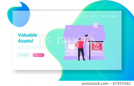 Assets and Liabilities Landing Page Template. Auctioneer Judging Auction of Real Estate House that Attached to Mortgage Assets and Liabilities Landing Page Template. Auctioneer Judging Auction of Real Estate House that Attached to Mortgage 67955482