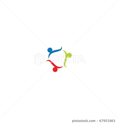 Community logo icon colorful 67955863