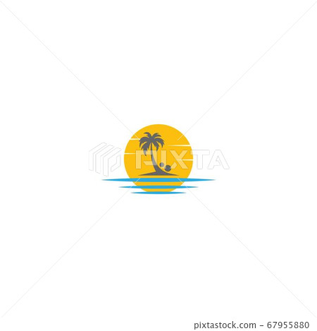 Palm beach, vitamin logo concept 67955880