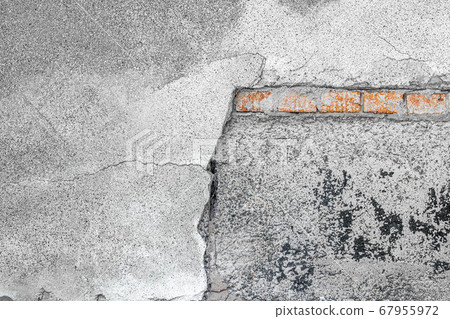 Corner background element of destroyed wall with 67955972