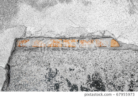 Corner background element of destroyed wall with 67955973