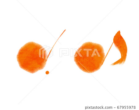 Dotted quarter _ eighth note _ orange Dotted quarter _ eighth note _ orange 67955978