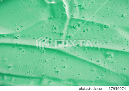 Mint color gel with bubbles texture. Mint color gel with bubbles texture. 67956074