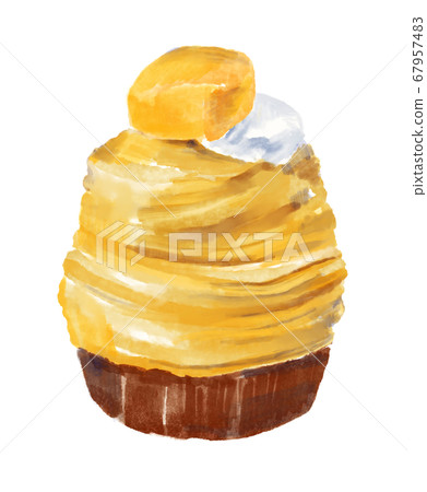 Montblanc watercolor style Montblanc watercolor style 67957483