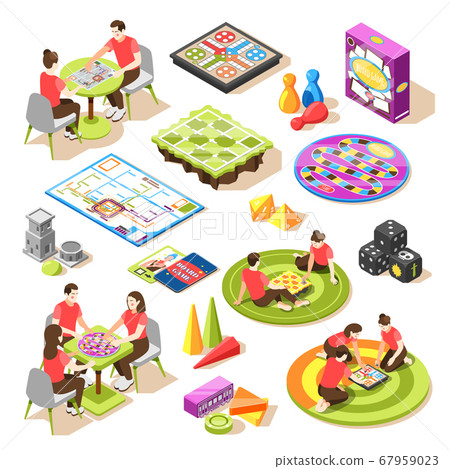Board Games Isometric Icons 67959023