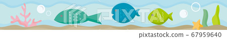 Image of the sea _ sea and fish _ banner thumbnail 67959640