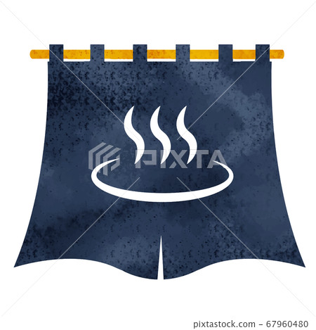 Aizen Onsen Mark Noren Watercolor Texture 67960480