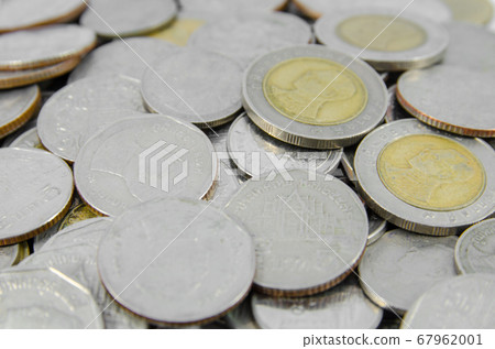 close up of thai coin , focus on center close up of thai coin , focus on center 67962001