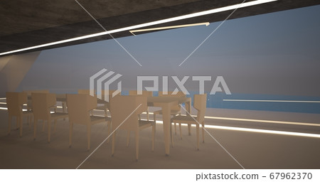 Abstract architectural minimalistic background. Modern villa made of black concrete. 67962370