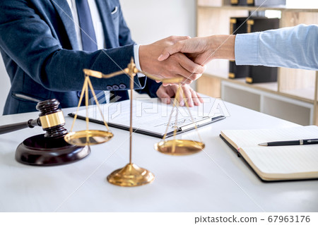 Handshake after good cooperation, Businesswoman 67963176