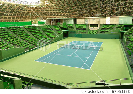 Unattended indoor tennis court 67963338