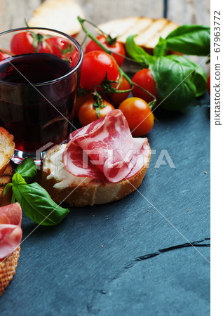 Traditional italian antipasto 67963772