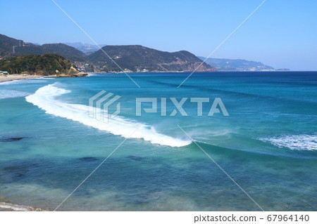 Sea waves Izu Shirahama Offshore wind Sea waves Izu Shirahama Offshore wind 67964140