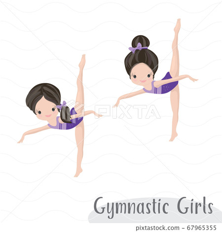 Clipart Cute Girl Gymnast Gym 67965355