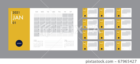 Calendar 2021 template planner vector diary in a minimalist style Calendar 2021 template planner vector diary in a minimalist style 67965427
