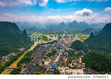 Karst mountain landscape in Xingping, Guangxi 67966023