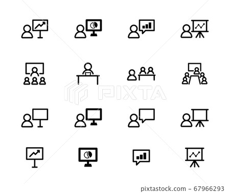 Set of presentation icons/business/lecture/meeting Set of presentation icons/business/lecture/meeting 67966293