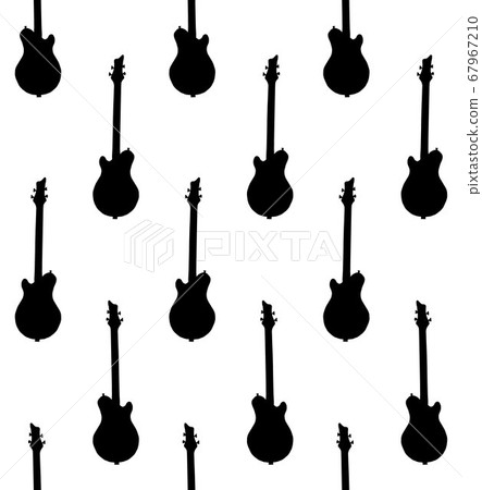 Vector seamless pattern of bass electric guitar - Stock Illustration ...