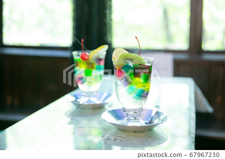 Cute jelly punch at a coffee shop Cute jelly punch at a coffee shop 67967230