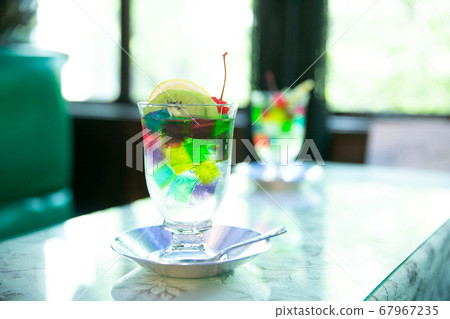 Cute jelly punch at a coffee shop 67967235