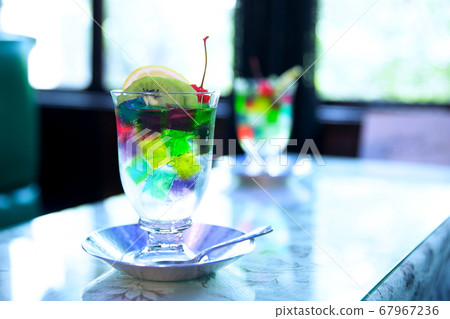 Cute jelly punch at a coffee shop 67967236