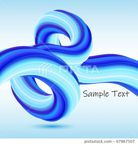 Blue Flow Abstract shape poster design. Vector illustration 67967507
